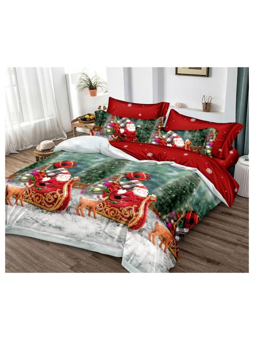 Lenjerie de pat cu două fețe, de Crăciun MarketVarna, 6 piese - Model V10931