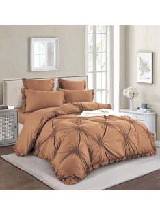   Lenjerie de pat, o singură culoare cu elastic MarketVarna, 6 piese - Model V10336